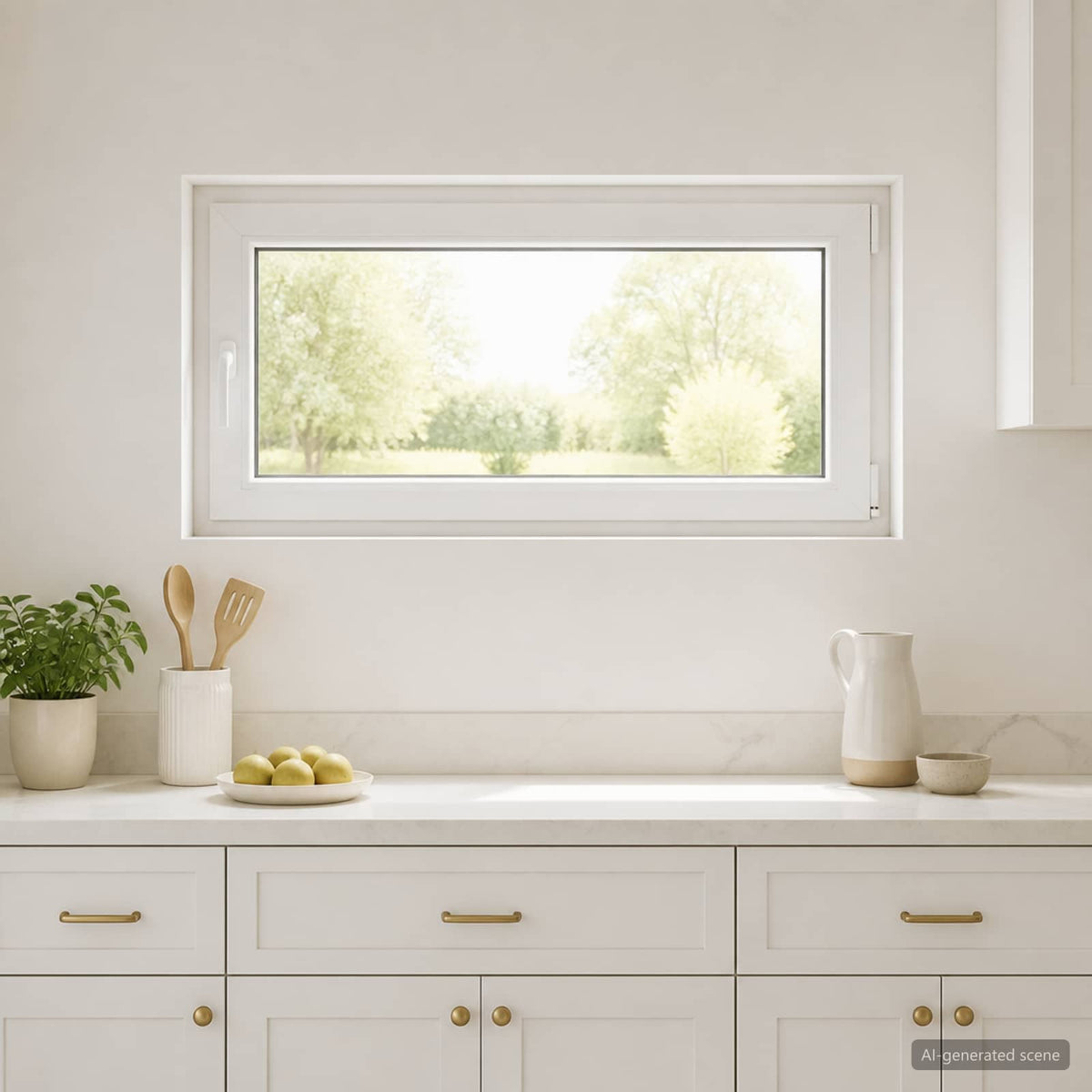 Παράθυρο Κάτω Στρώματος RISOR 110 x 55 εκ. PVC και Γυαλί - Pakobazaar