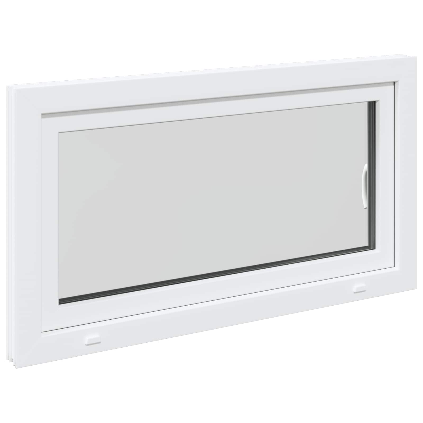 Παράθυρο Κάτω Στρώματος RISOR 110 x 55 εκ. PVC και Γυαλί - Pakobazaar