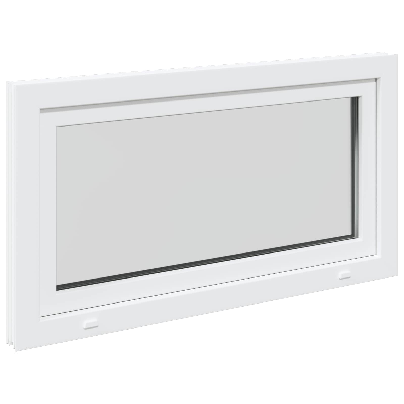 Παράθυρο Κάτω Στρώματος RISOR 110 x 55 εκ. PVC και Γυαλί - Pakobazaar