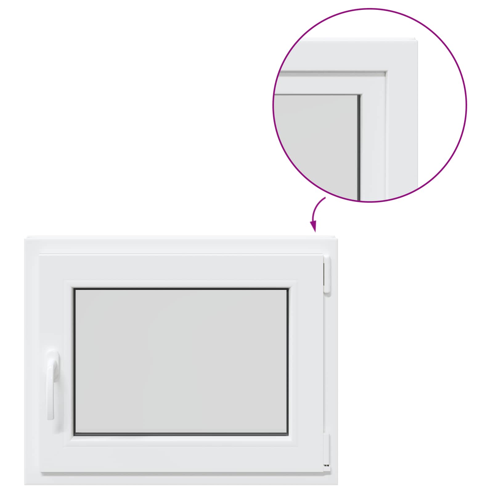 Παράθυρο Κάτω Στρώματος RISOR 70 x 60 cm PVC και Γυαλί - Pakobazaar