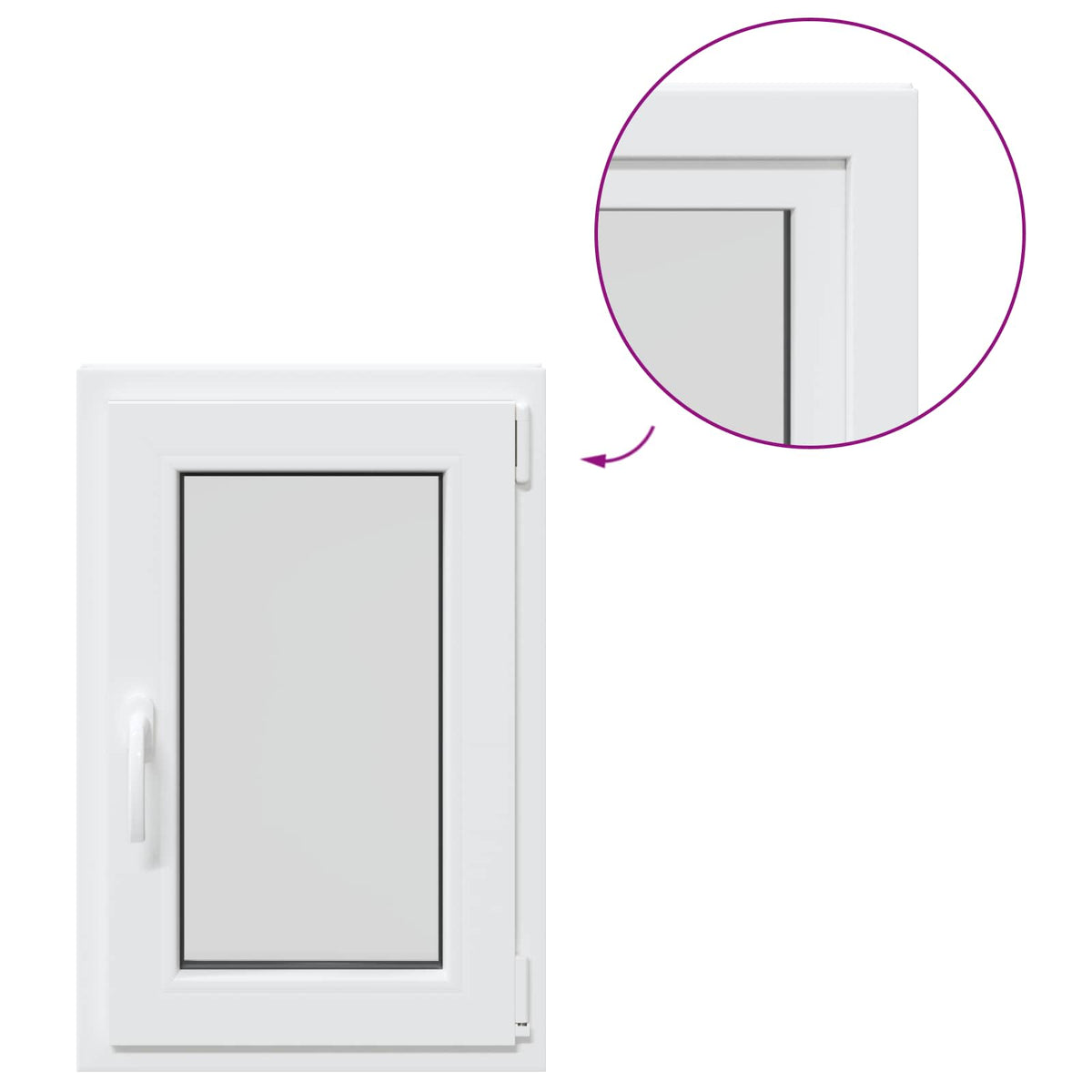 Παράθυρο Κάτω Στρώματος RISOR 40 x 70 cm PVC και Γυαλί - Pakobazaar