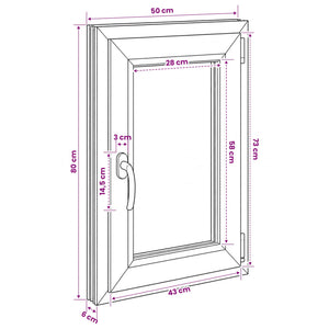 Παράθυρο Κάτω Στρώματος RISOR 50 x 80 cm PVC και Γυαλί - Pakobazaar