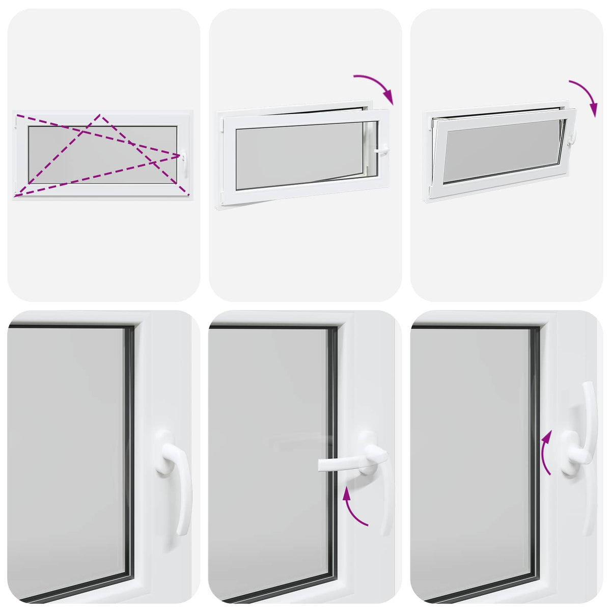 Παράθυρο Κάτω Στρώματος RISOR 120 x 50 cm PVC και Γυαλί - Pakobazaar