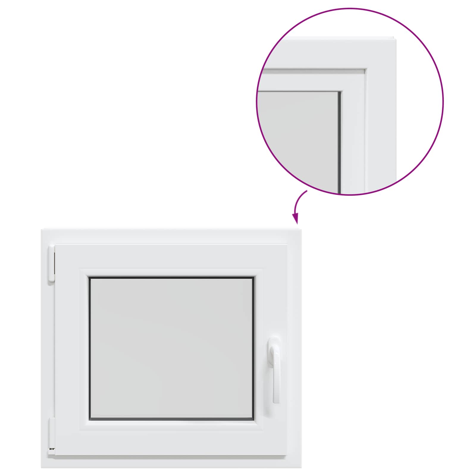 Παράθυρο Κάτω Στρώματος RISOR 60 x 55 cm PVC και Γυαλί - Pakobazaar