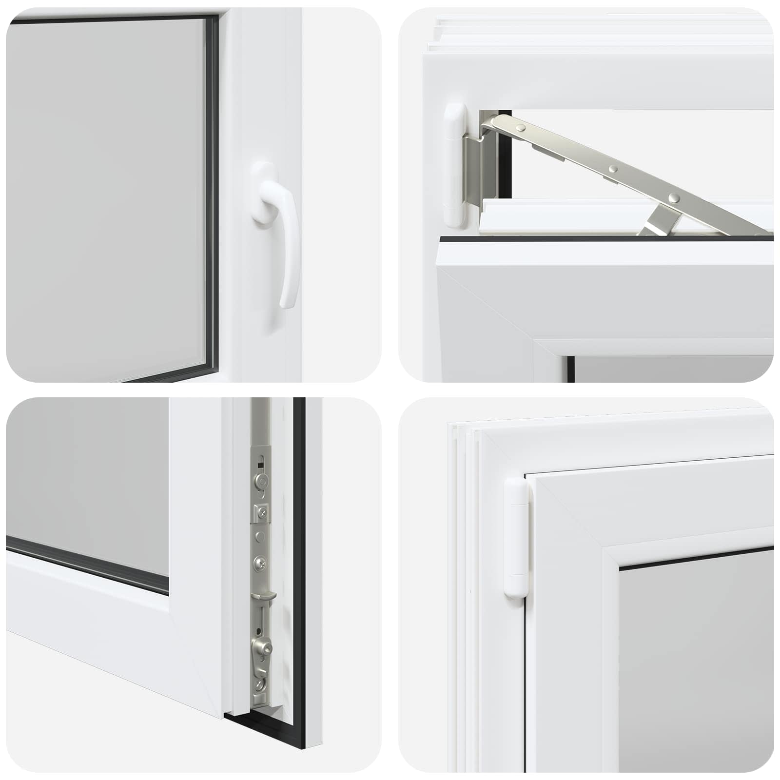 Παράθυρο Κάτω Στρώματος RISOR 90 x 55 cm PVC και Γυαλί - Pakobazaar