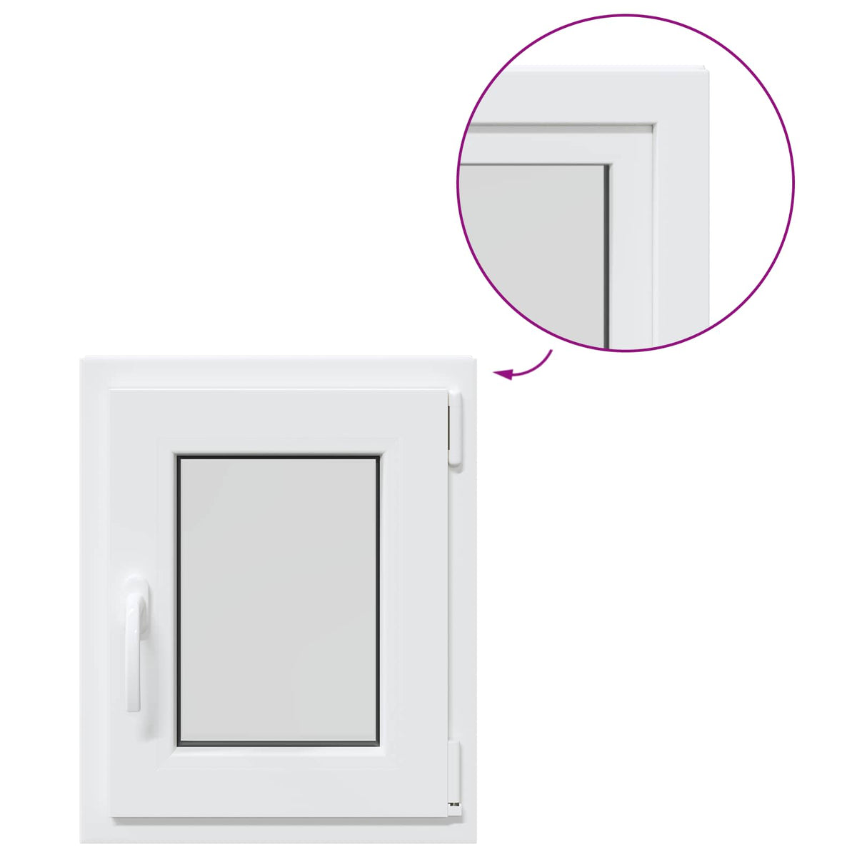 Παράθυρο Κάτω Στρώματος RISOR 40 x 60 cm PVC και Γυαλί - Pakobazaar