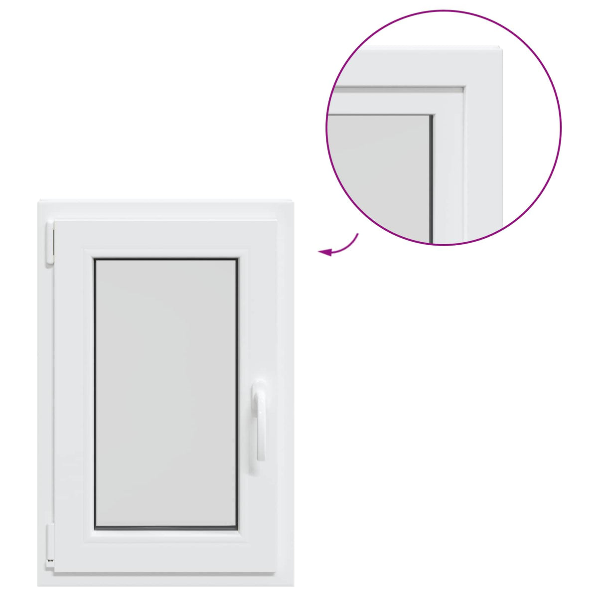 Παράθυρο Κάτω Στρώματος RISOR 40 x 70 cm PVC και Γυαλί - Pakobazaar