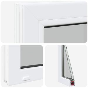 Παράθυρο Υπογείου RISOR 30 x 30 cm PVC και Γυαλί - Pakobazaar