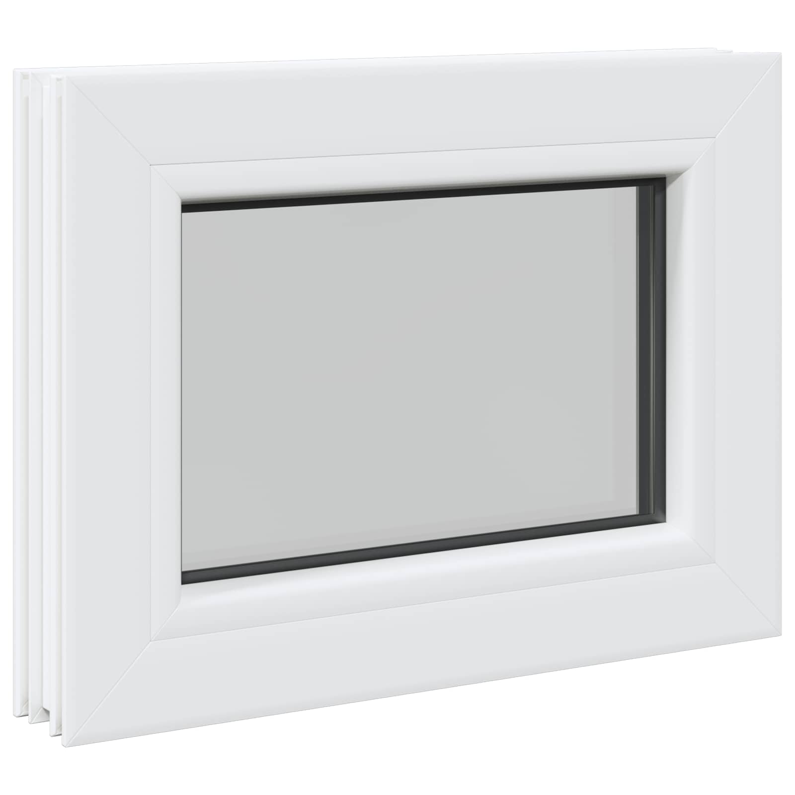 Παράθυρο Υπογείου RISOR 40 x 35 εκ. PVC και Γυαλί - Pakobazaar