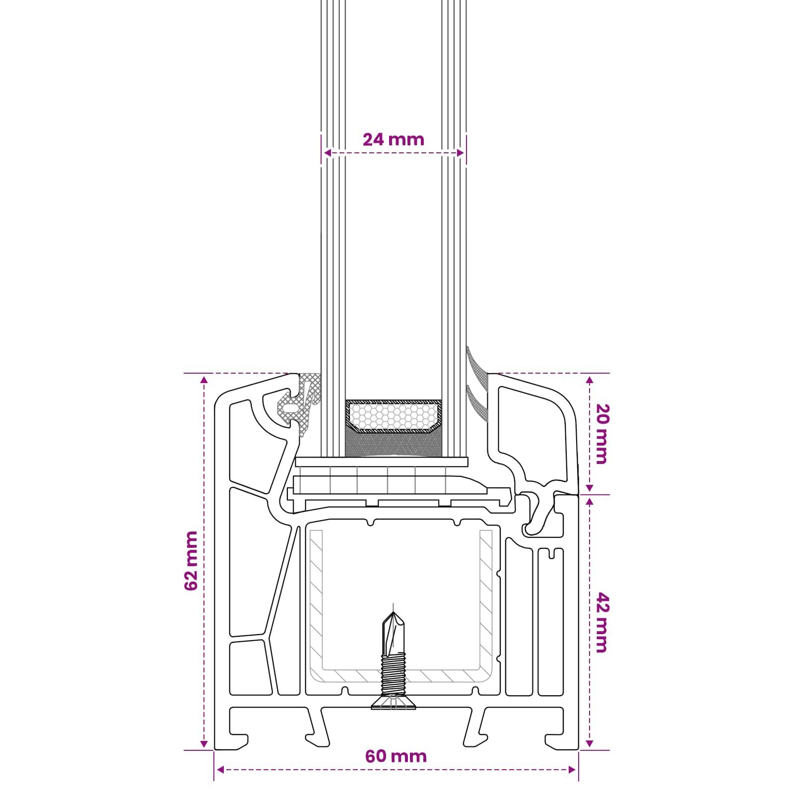 Παράθυρο Υπογείου RISOR 50 x 35 cm PVC και Γυαλί - Pakobazaar