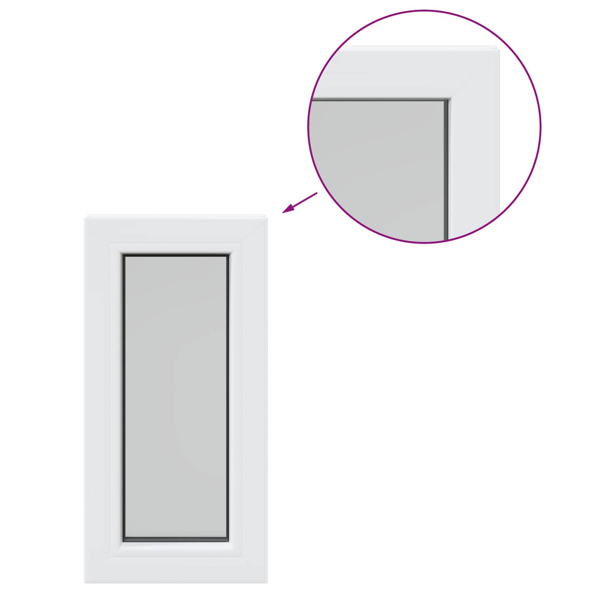 Παράθυρο Υπογείου RISOR 35 x 50 εκ. PVC και Γυαλί - Pakobazaar