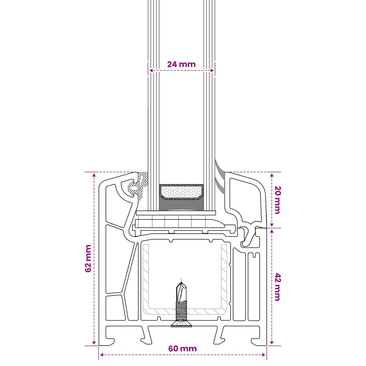 Παράθυρο Υπογείου RISOR 30 x 80 cm PVC και Γυαλί - Pakobazaar