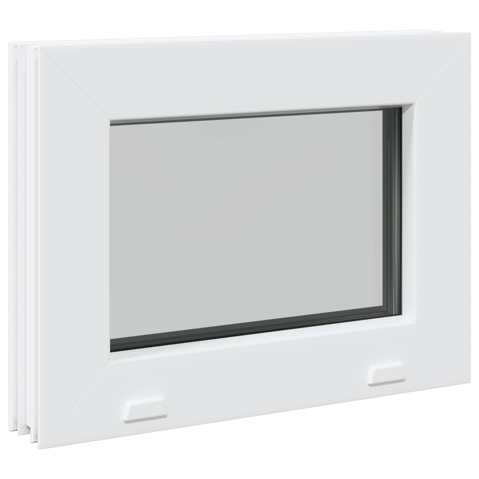 Παράθυρο Υπογείου RISOR 35 x 30 εκ. PVC και Γυαλί - Pakobazaar