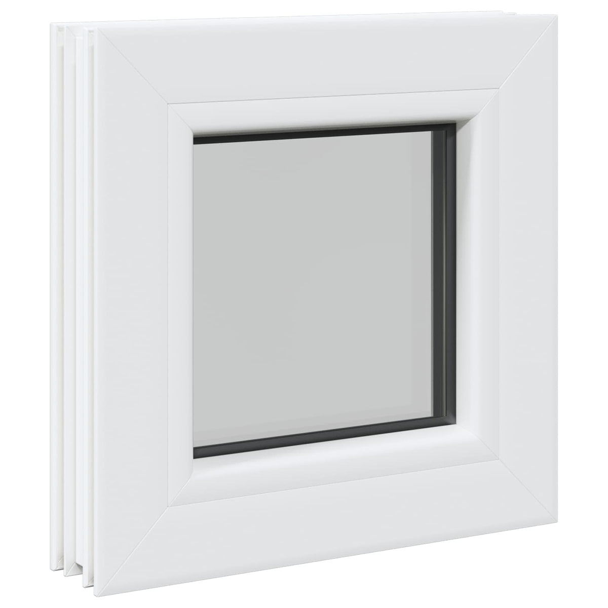 Παράθυρο Υπογείου RISOR 35 x 35 cm PVC και Γυαλί - Pakobazaar