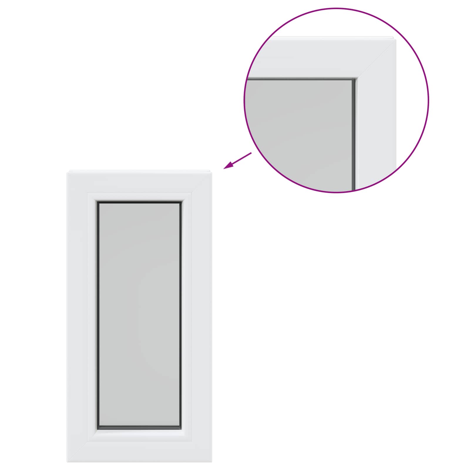 Παράθυρο Υπογείου RISOR 30 x 45 εκ PVC και Γυαλί