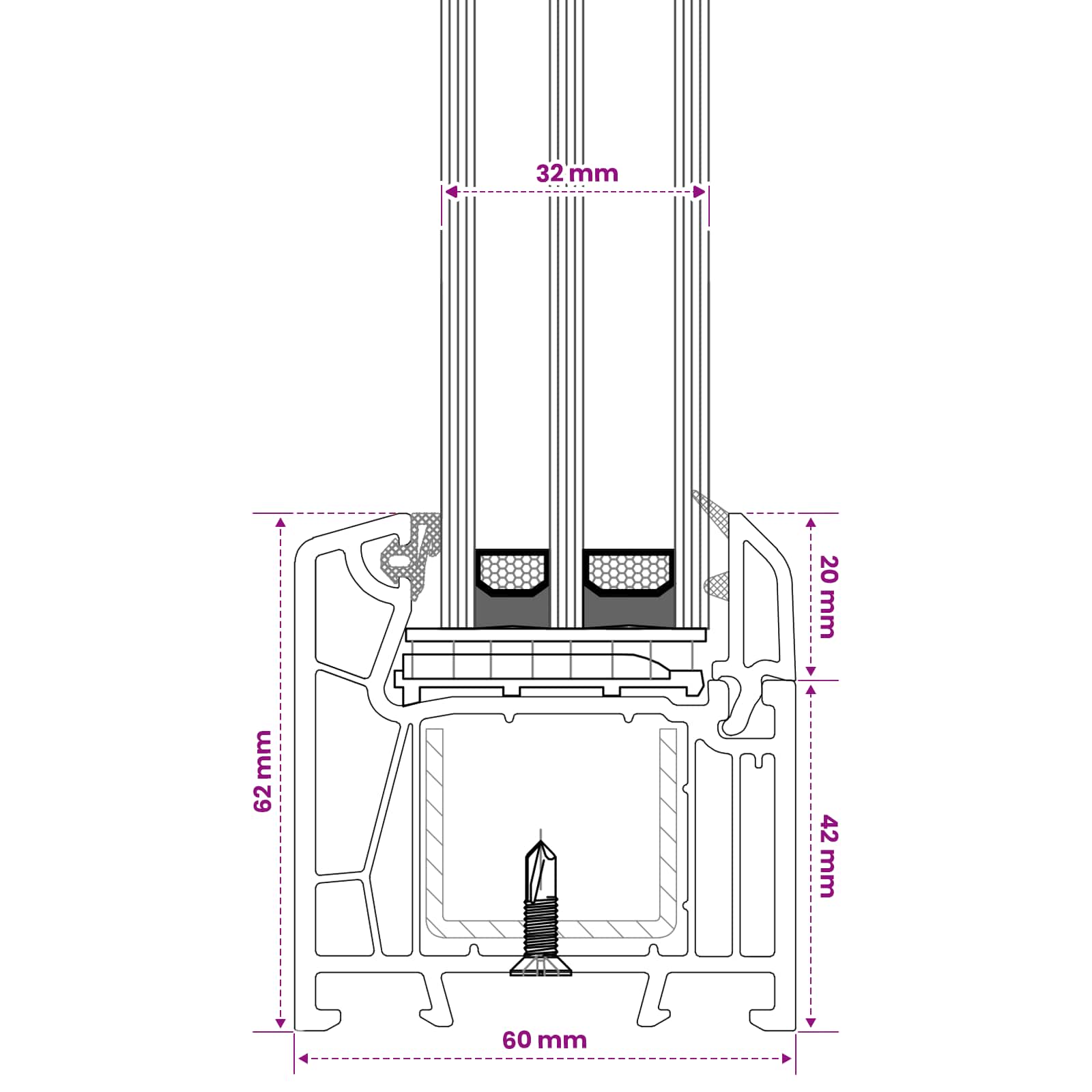 Παράθυρο Υπογείου RISOR 35 x 45 εκ PVC και Γυαλί