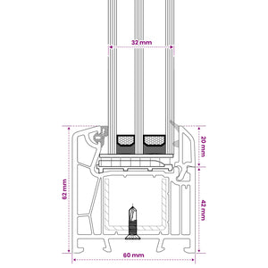 Παράθυρο Υπογείου RISOR 35 x 45 εκ PVC και Γυαλί