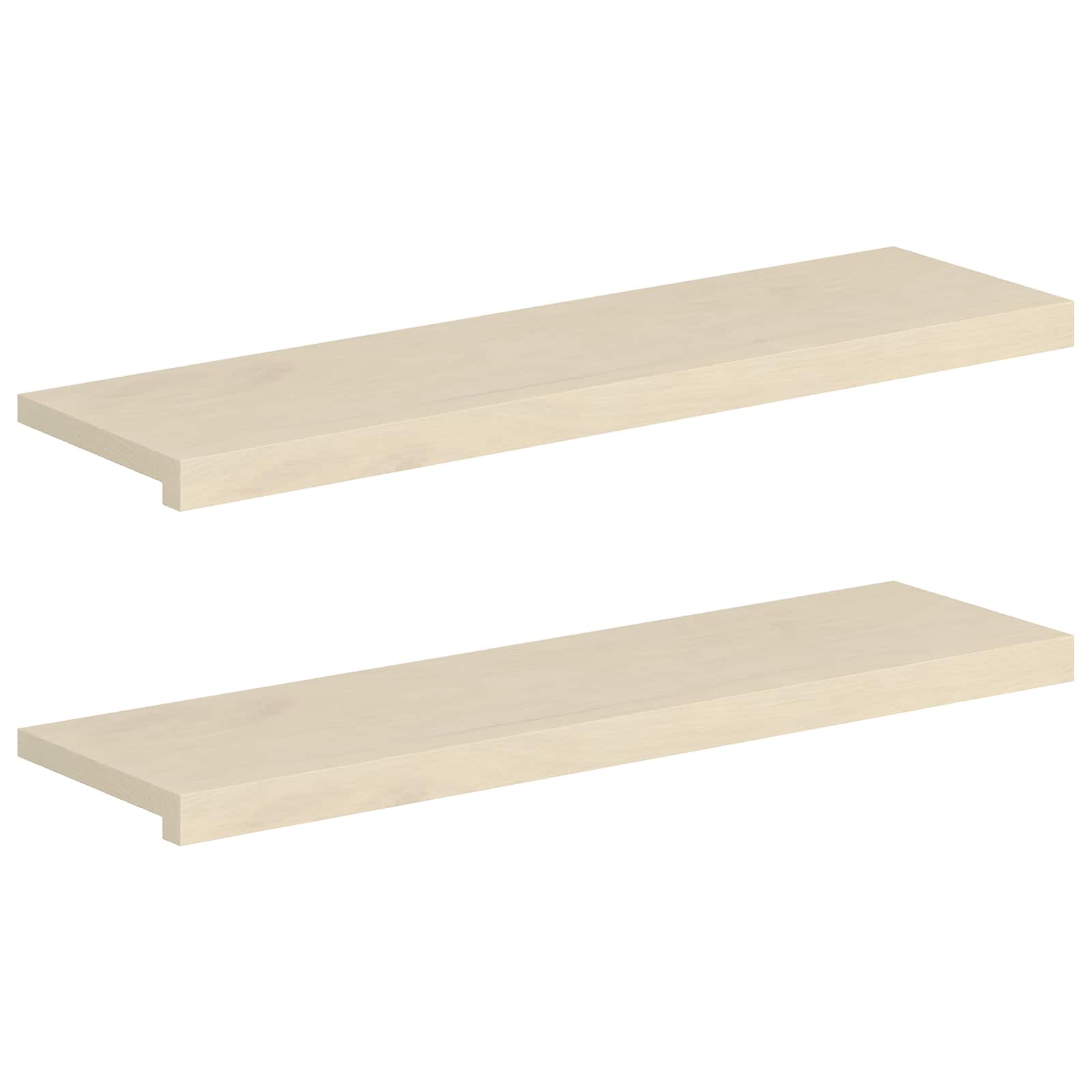 Παράθυρα 2 τμχ. Λευκό 100 x 30 x 2 cm Στερεό Ξύλο Δρυός - Pakobazaar