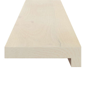 Παράθυρα 2 τμχ. Λευκό 120 x 30 x 2 cm Στερεό Ξύλο Δρυός