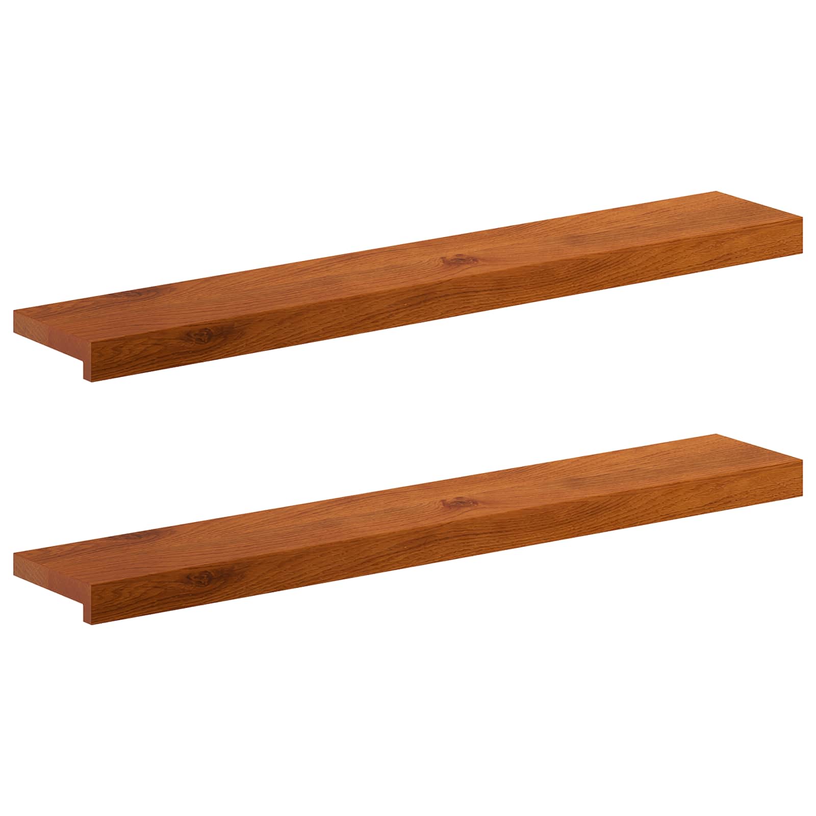 Παράθυρα 2 τμχ. Καφέ 100 x 15 x 2 cm Στερεό Ξύλο Δρυός - Pakobazaar