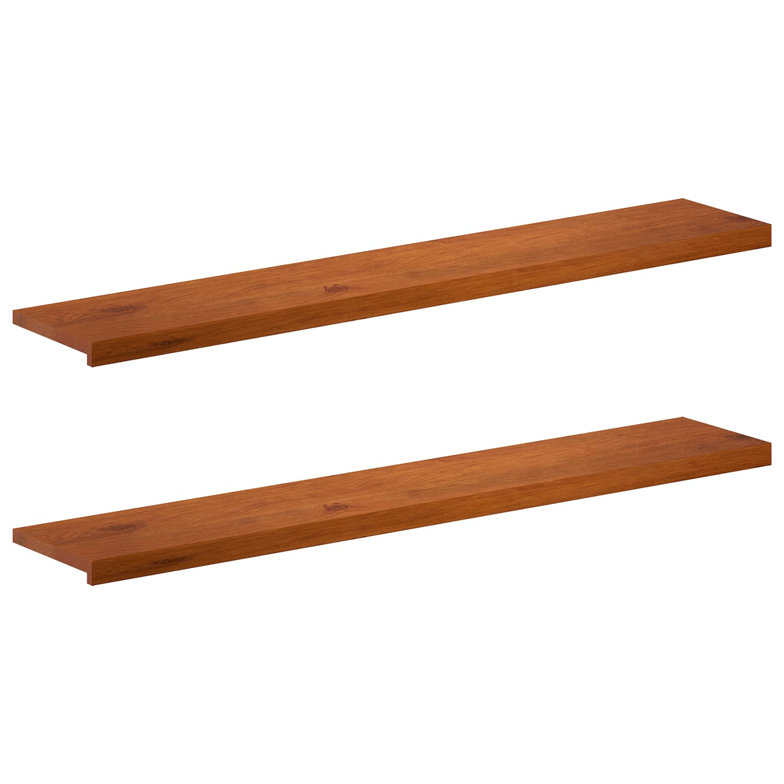 Παράθυρα 2 τμχ. Καφέ 160 x 25 x 2 cm Στερεό Ξύλο Δρυός - Pakobazaar