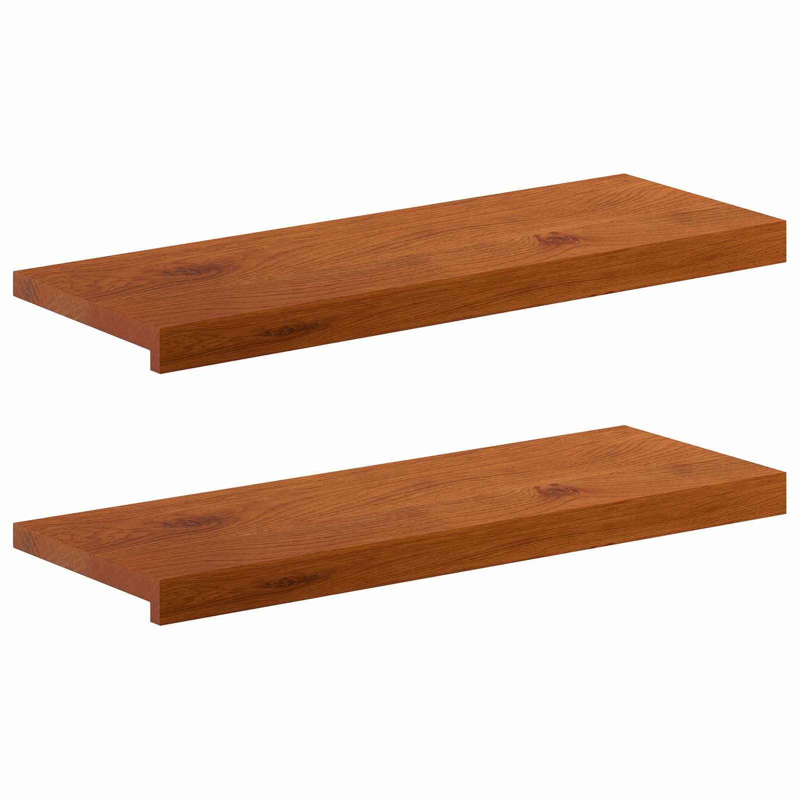 Παράθυρα 2 τμχ. Καφέ 80 x 30 x 2 cm Στερεό Ξύλο Δρυός - Pakobazaar