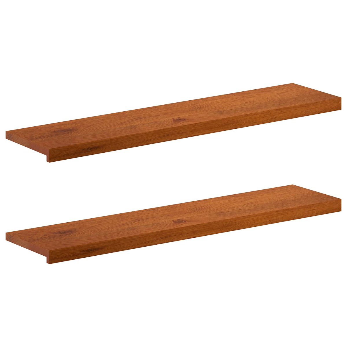 Παράθυρα 2 τμχ. Καφέ 110 x 30 x 2 cm Στερεό Ξύλο Δρυός