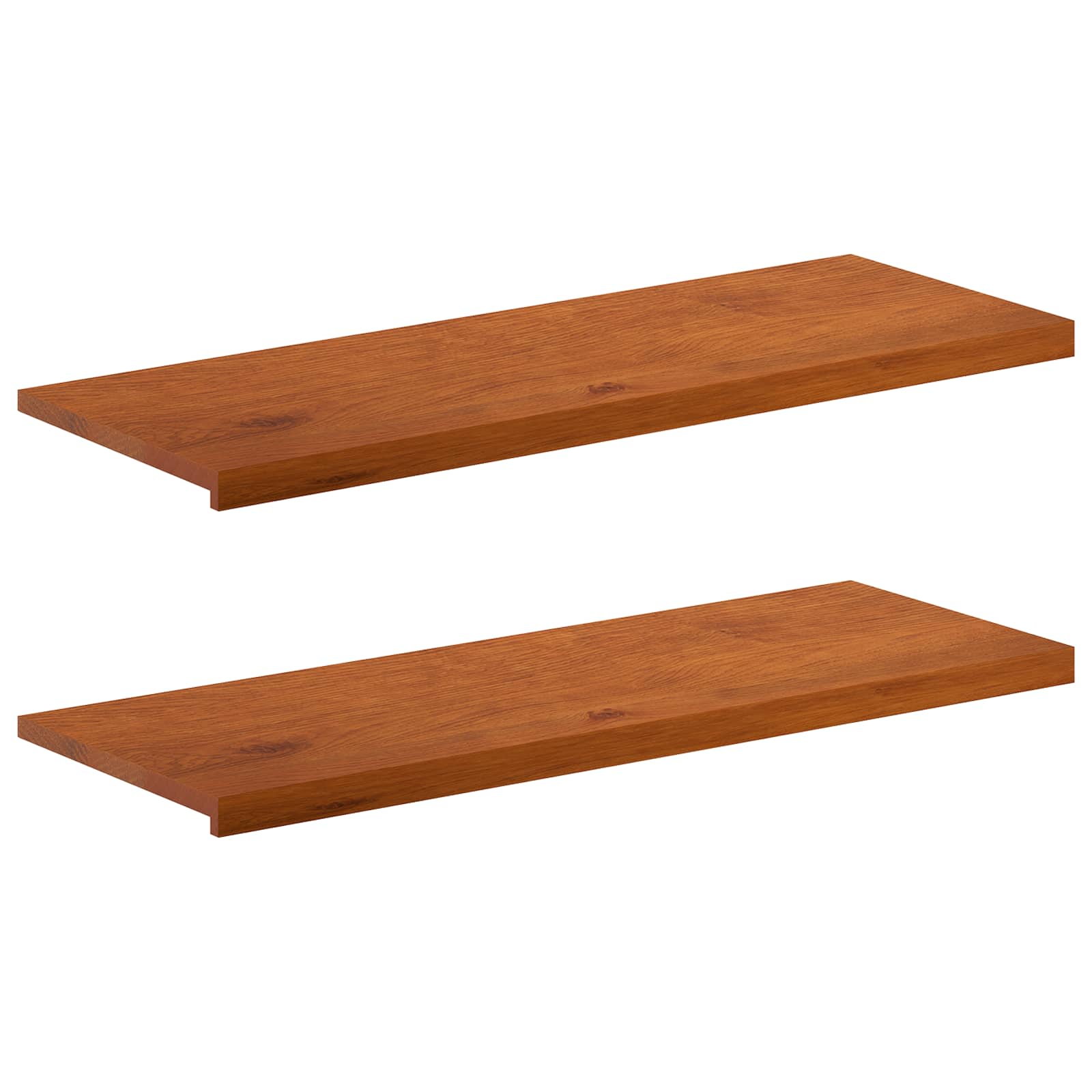 Παράθυρα 2 τμχ. Καφέ 110 x 40 x 2 cm Στερεό Ξύλο Δρυός - Pakobazaar