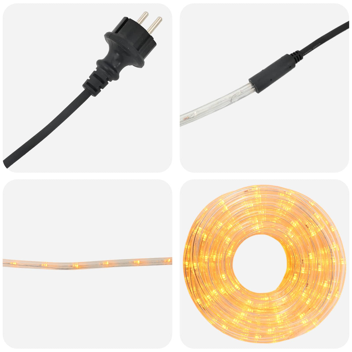 Χριστουγεννιάτικος φωτοσωλήνας LED 120 LED Κίτρινο 5 m - Pakobazaar