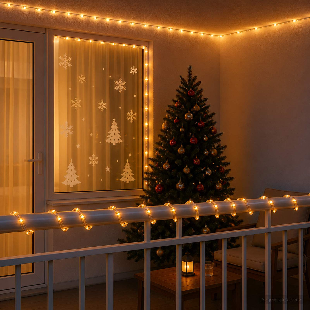 Χριστουγεννιάτικος φωτοσωλήνας LED 1200 LED Κίτρινο 50 m