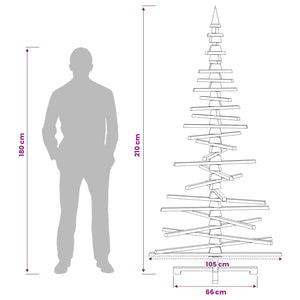 Ξύλινο Χριστουγεννιάτικο Δέντρο KOTKA 210 cm Μασίφ Ξύλο Πεύκου