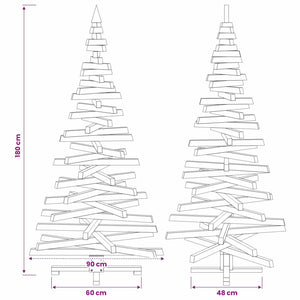 Ξύλινο Χριστουγεννιάτικο Δέντρο KOTKA 180 cm Μασίφ Ξύλο Πεύκου - Pakobazaar