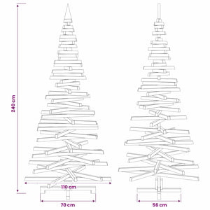 Ξύλινο Χριστουγεννιάτικο Δέντρο KOTKA 240 cm Μασίφ Ξύλο Πεύκου - Pakobazaar