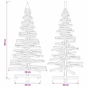 Ξύλινο Χριστουγεννιάτικο Δέντρο KOTKA 120 cm Μασίφ Ξύλο Πεύκου