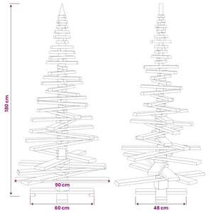 Ξύλινο Χριστουγεννιάτικο Δέντρο KOTKA 180 cm Μασίφ Ξύλο Πεύκου - Pakobazaar