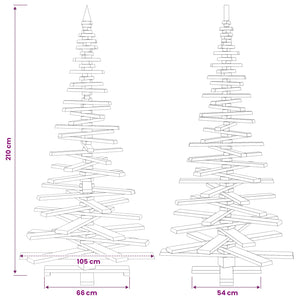 Ξύλινο Χριστουγεννιάτικο Δέντρο KOTKA 210 cm Μασίφ Ξύλο Πεύκου - Pakobazaar