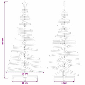 Ξύλινο Χριστουγεννιάτικο Δέντρο KOTKA 180 cm Μασίφ Ξύλο Πεύκου
