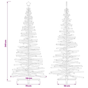 Ξύλινο Χριστουγεννιάτικο Δέντρο KOTKA 240 cm Μασίφ Ξύλο Πεύκου - Pakobazaar