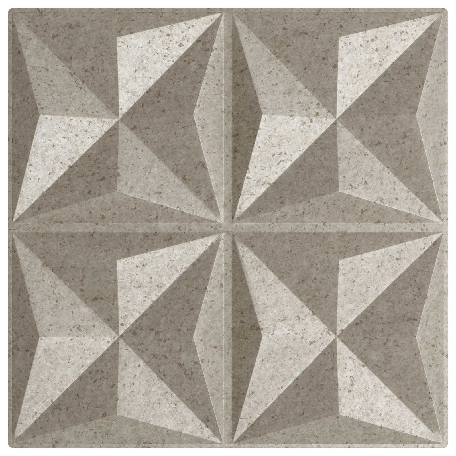 Πάνελ τοίχου 48 pcs Οριγκάμι μπετόν 50 x 50 cm Φελιζόλ XPS - Pakobazaar