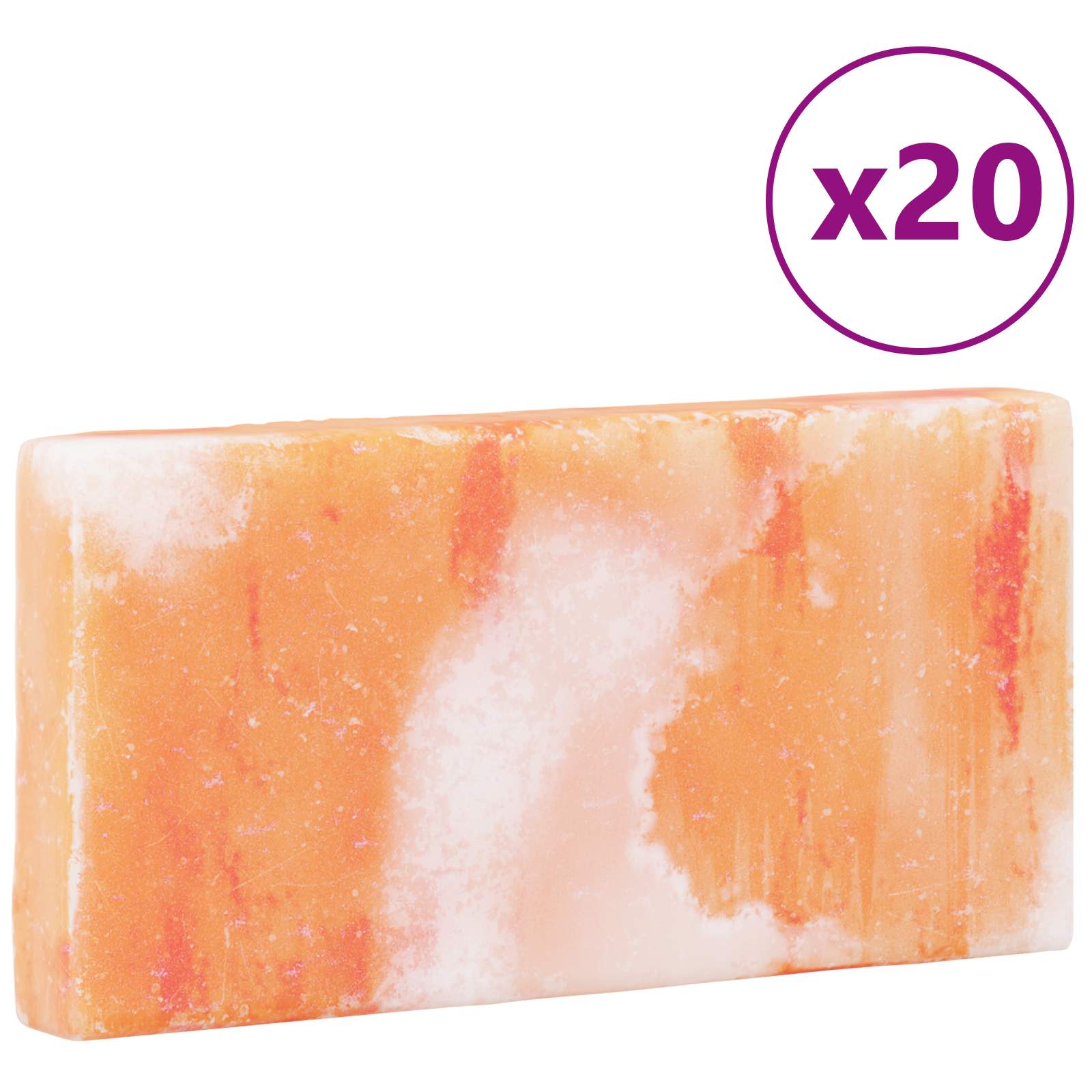 Πέτρες Αλατιού 20 pcs Ροζ 20 x 2,5 x 10 εκ. Αλάτι Πέτρας - Pakobazaar