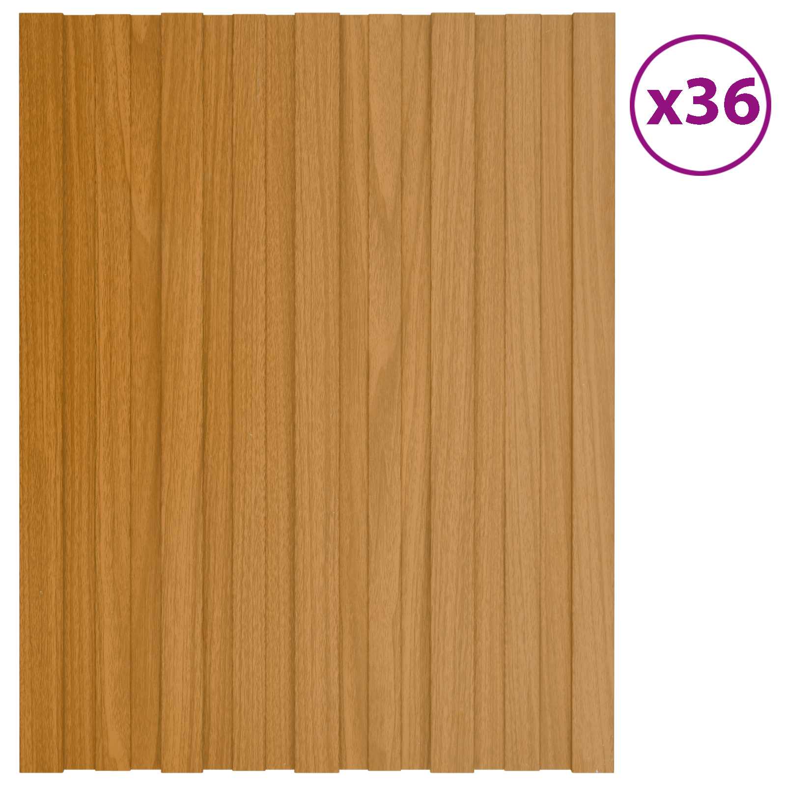 Πάνελ οροφής 36 pcs Φυσικό 60 x 45 cm Γαλβανισμένος χάλυβας - Pakobazaar
