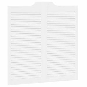 Πόρτες Swing 2 pcs Λευκό Μασίφ Ξύλο Πεύκου - Pakobazaar