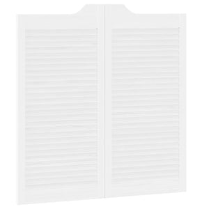 Πόρτες Swing 2 pcs Λευκό Μασίφ Ξύλο Πεύκου - Pakobazaar