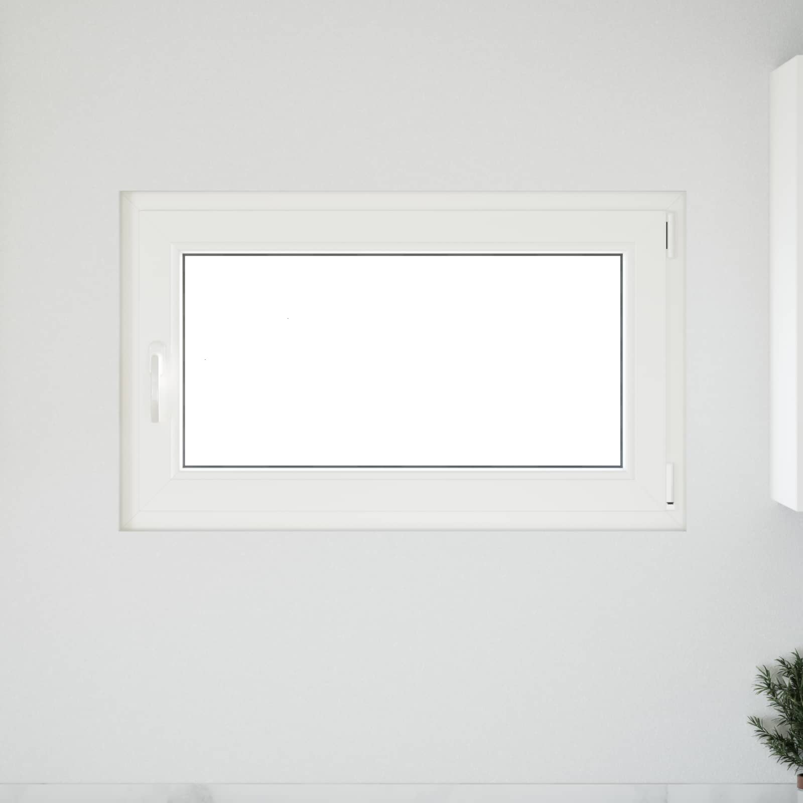 Παράθυρο Κάτω Στρώματος RISOR 100 x 60 cm PVC και Γυαλί Λευκό - Pakobazaar