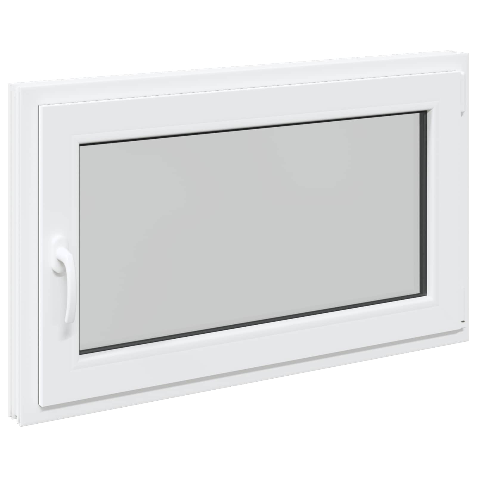 Παράθυρο Κάτω Στρώματος RISOR 100 x 60 cm PVC και Γυαλί Λευκό - Pakobazaar