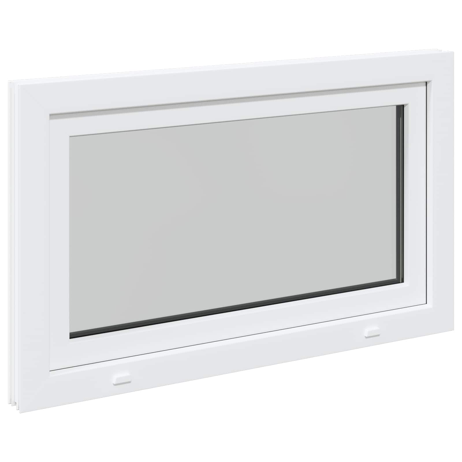 Παράθυρο Κάτω Στρώματος RISOR 100 x 60 cm PVC και Γυαλί Λευκό - Pakobazaar