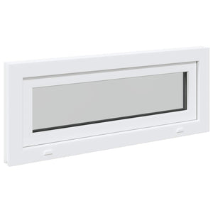 Παράθυρο Κάτω Στρώματος RISOR 100 x 40 cm PVC και Γυαλί Λευκό - Pakobazaar