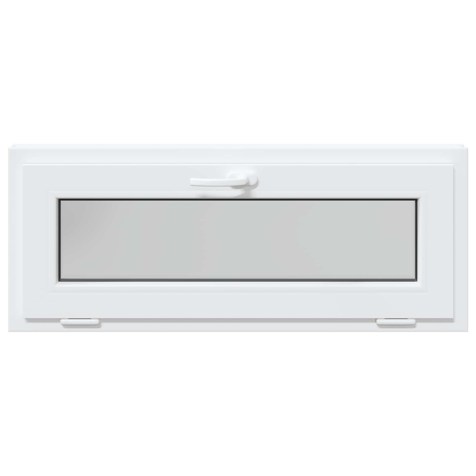 Παράθυρο Κάτω Στρώματος RISOR 100 x 40 cm PVC και Γυαλί Λευκό - Pakobazaar