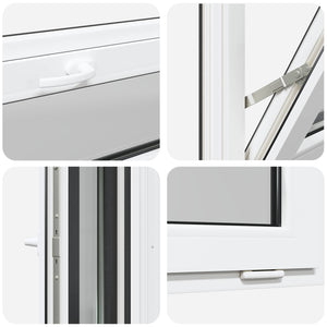 Παράθυρο Κάτω Στρώματος RISOR 80 x 40 cm PVC και Γυαλί Ανθρακί - Pakobazaar