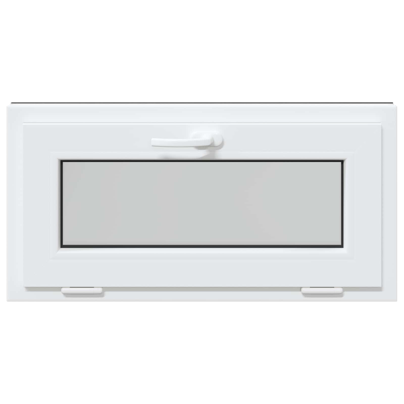 Παράθυρο Κάτω Στρώματος RISOR 80 x 40 cm PVC και Γυαλί Ανθρακί - Pakobazaar